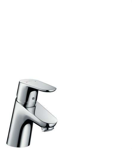 Torneira de lavatório monocomando Focus 70 sem escoamento Push-Open cromado com referência 31733000 à marca HANSGROHE