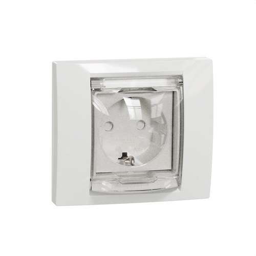 Base de tomada schuko IP44 New Unica Polar com referência NU003718 à marca SCHNEIDER ELECTRIC