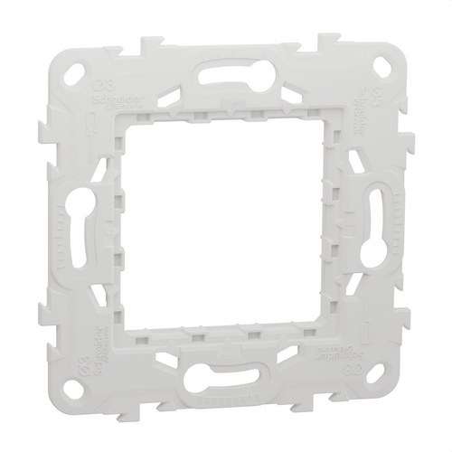 Moldura de plástico universal de 2 módulos New Unica com referência NU7002P à marca SCHNEIDER ELECTRIC