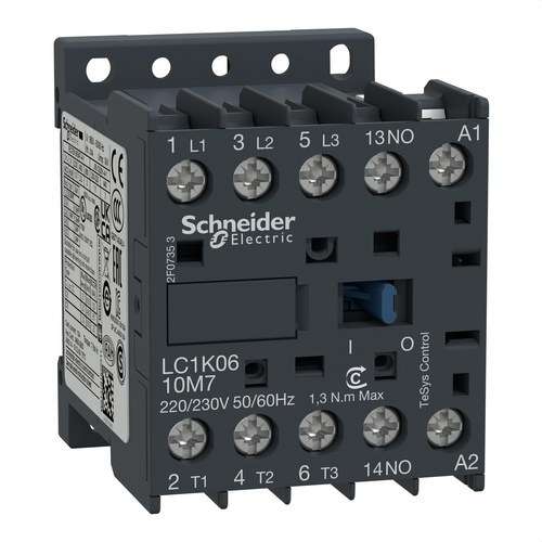 Minicontator 6A 3P 220V CA 50-60HZ com referência LC1K0610M7 à marca SCHNEIDER ELECTRIC