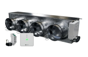 Plenum motorizado Airzone Easyzone 25 Wi-Fi Standard + VMC AZC25MELST01S4 para Mitsubishi Electric – 4 saídas Ø200 mm (baixa capacidade) com referência AZC25MELST01S4 à marca AIRZONE