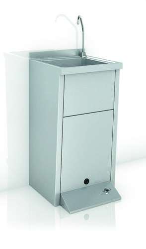 Lavatório registável com pedestal e uma torneira com referência GW08 50 04 01 à marca GENWEC