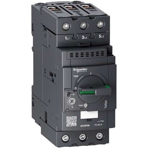 Interruptor automático de motor TeSys GV3 3P 70-80A EverLink com referência GV3P80 à marca SCHNEIDER ELECTRIC