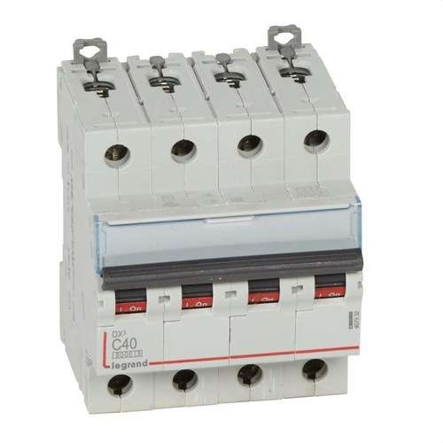 Interruptor diferencial DX3 4P 40A Curva C 6/10kA com referência 407932 à marca LEGRAND