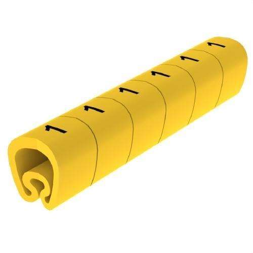 Marcadores pré-cortados amarelos Ø18 em PVC plastificado com referência 1813-1 da marca UNEX
