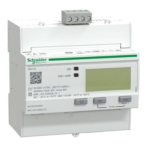 Medidor de energia trifásico IEM3150 63 A classe 1 Modbus com referência A9MEM3150 à marca SCHNEIDER ELECTRIC