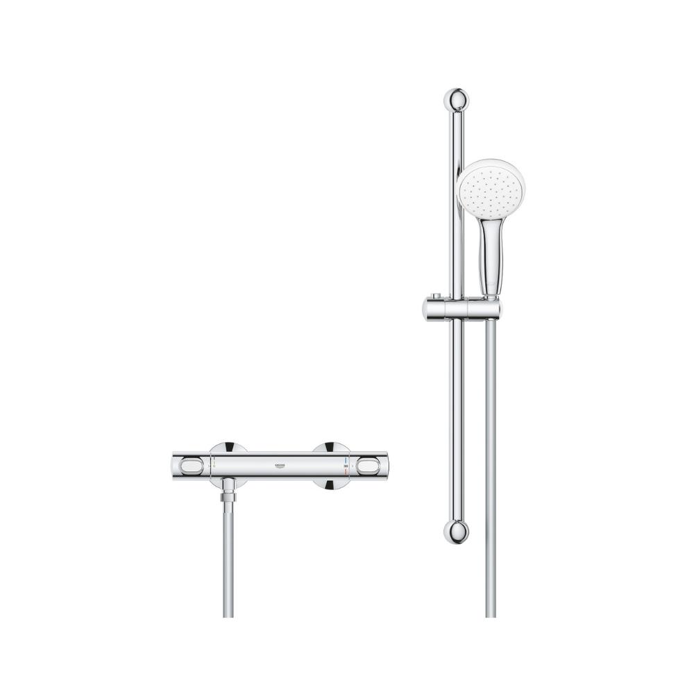 Conjunto de duche termostático Grohtherm 500 cromo com referência 34796001 à marca GROHE