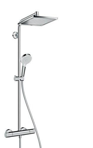 Conjunto de duche Crometta E Showerpipe 240 com 1 Jet EcoSmart com referência 27281000 à marca HANSGROHE