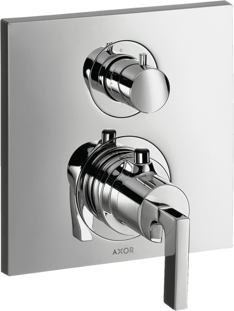 Misturadora de chuveiro embutida termostática AXOR Citterio cromo com referência 39720000 da marca HANSGROHE