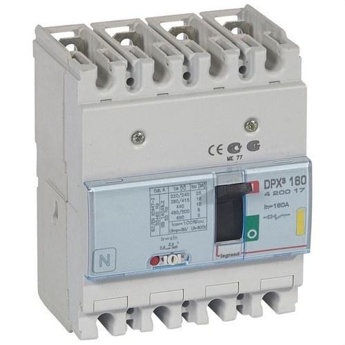 Interruptor magnético MCCB DPX³ 160 4P 16kA 160A com referência 420017 à marca LEGRAND