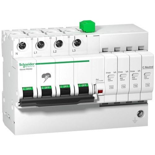 Dispositivo de proteção contra sobretensões iQuick PRD40R 3P+N com cartucho substituível com referência A9L16294 à marca SCHNEIDER ELECTRIC