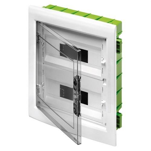 Quadro de distribuição embutido com porta fumê 32 módulos (18x2) com referência GW40609PM à marca GEWISS