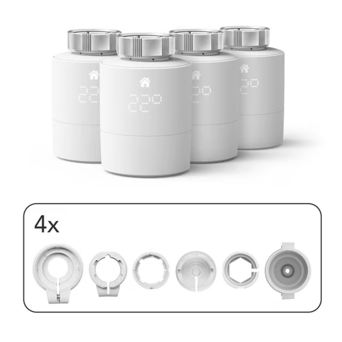 Pack de 4 cabeças termostáticas inteligentes Tado V3+ para radiador com referência SRT 4 à marca TADO