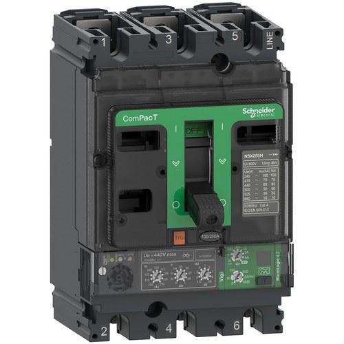 Interruptor automático ComPacT NSX160N 50kA AC 3P3R 160A Micrologic 4.2 com referência C16N34V160 à marca SCHNEIDER ELECTRIC