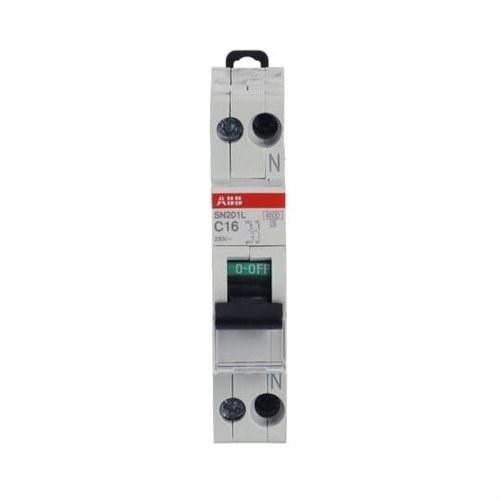 Interruptor diferencial SN201L-C16 1P+N 16A Curva C 4,5kA com referência 2CSS245101R0164 à marca ABB