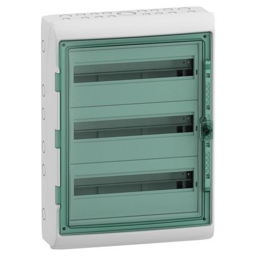 Caixa de distribuição estanque 3 filas 54 módulos 610x448x160mm com referência 13986 da marca SCHNEIDER ELECTRIC