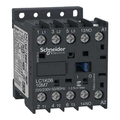 Minicontactor 6A 3P 220V CA 50-60Hz com referência LC1K0610M7 à marca SCHNEIDER ELECTRIC