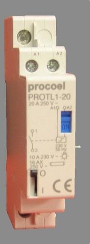 Teleinterruptor 1P 1NA 20A com referência PROTL1-20 à marca PROCOEL