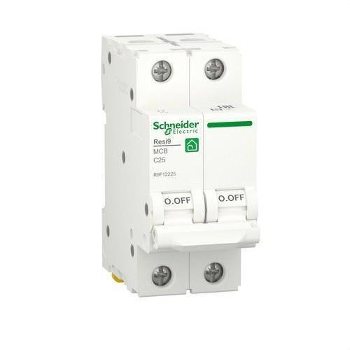 Disjuntor RESI9 2P 25A Curva C 230V Curva C 6kA com referência R9F12225 à marca SCHNEIDER ELECTRIC