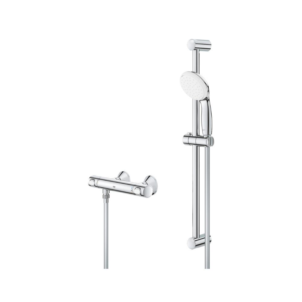 Conjunto de duche termostático Grohtherm 500 cromo com referência 34796001 à marca GROHE