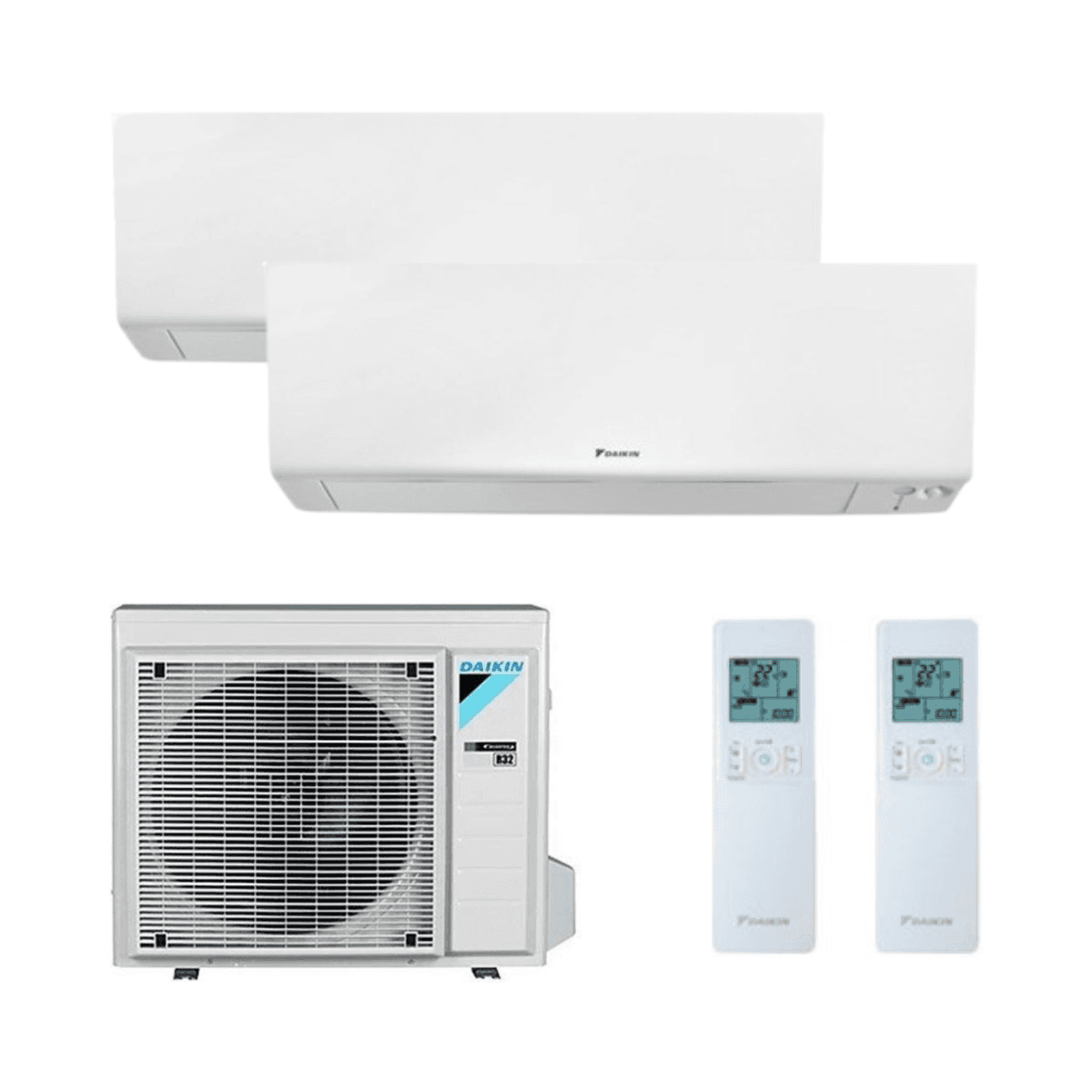 Ar condicionado multisplit 2x1 Daikin Perfera 3,5 kW 12000 BTU + 4,2 kW 15000 BTU com referência KITDAIPER2MXM35+42 à marca DAIKIN