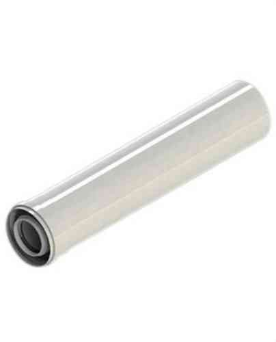 Tubo de chaminé diâmetro 60/100mm de 1000mm macho-fêmea em alumínio branco com referência 610-1000MHP1 da marca FIG