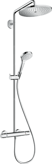 Conjunto de duche termostático Croma Select S Showerpipe 280 com referência 26790000 da marca HANSGROHE