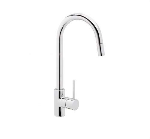 Torneira de cozinha monocomando com bica extraível TAU cromada com referência FRV61206 à marca GENEBRE