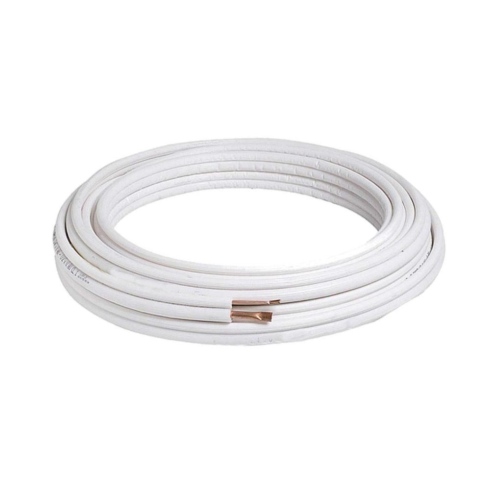 Tubo duplo de cobre isolado para ar condicionado 1/4"-3/8" - Rolo de 20 metros com referência PEDOBLAM1/4X3/8(20M) à marca TUBERIA COBRE