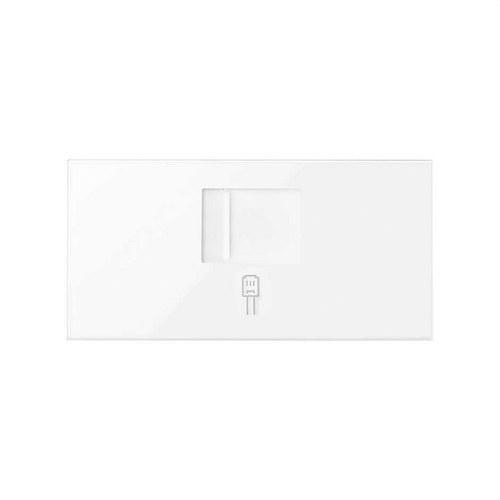 Tampa de voz e dados com guardapó para 1 conector RJ45 branco brilhante Simon 100 com referência 10000005-130 à marca SIMON