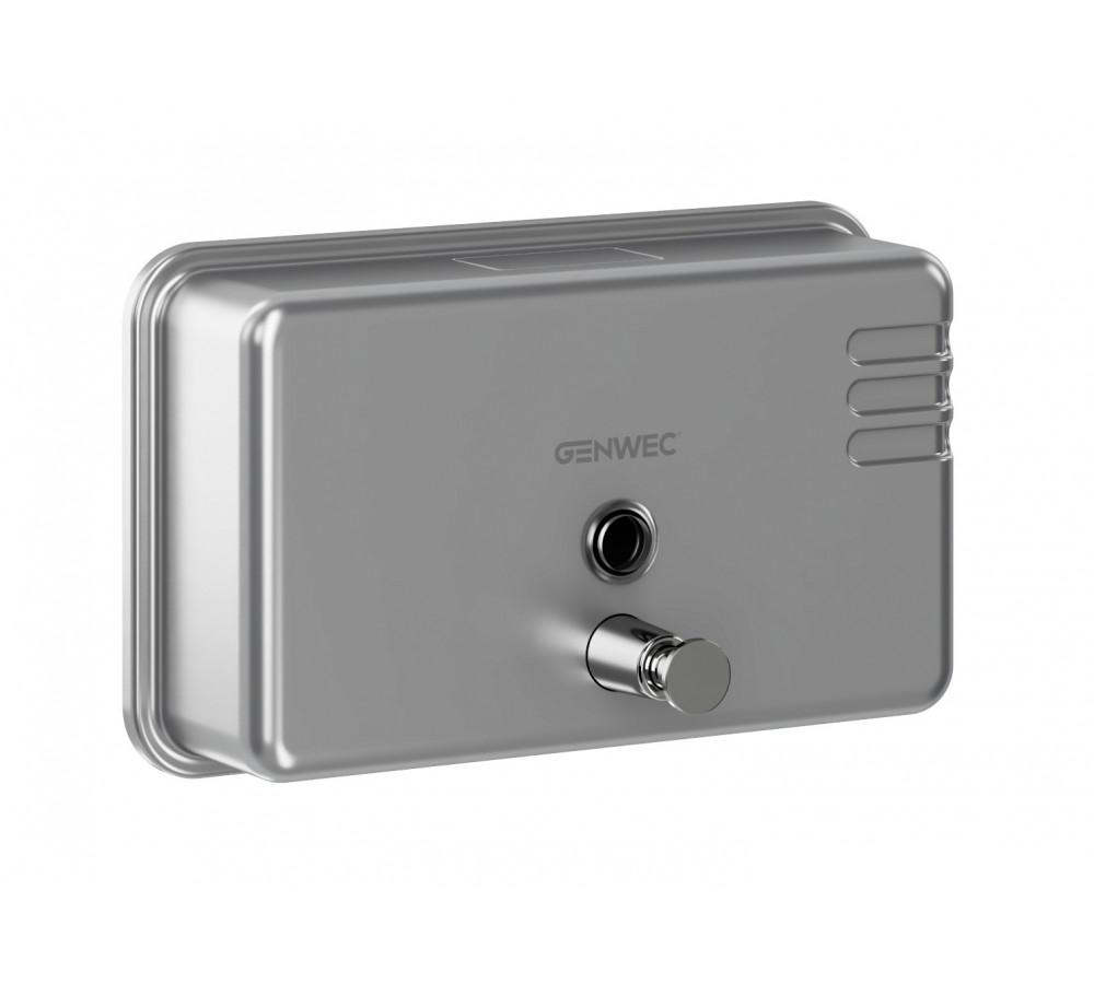 Distribuidor de sabonete horizontal 1100ml inox 304 acetinado com referência GW04 02 04 01 à marca GENWEC