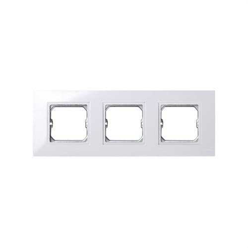 Frame for intermediate piece of 3 elements white without claws and with frame Simon 27 Play with reference 2701630-030 from the brand SIMON