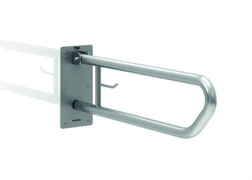 Foldable Support Rail 600mm with Satin Stainless Steel Toilet Roll Holder with reference GW11 08 04 01 from the brand GENWEC