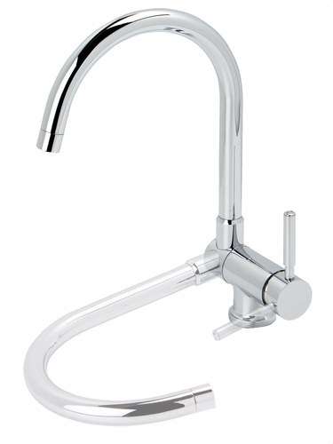 Torneira de cozinha monocomando rebatível Genebre TAU cromado com referência 65900 18 45 66 à marca GENEBRE