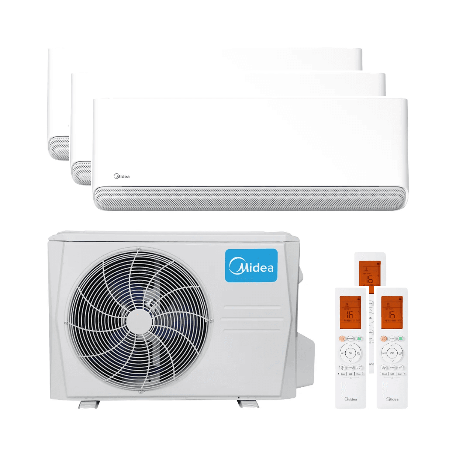 Ar-condicionado 3x1 com Wi-Fi Midea Breezeless E 2,5 kW + 2,5 kW + 3,5 kW com referência BREEZELESS09+09+12 à marca MIDEA