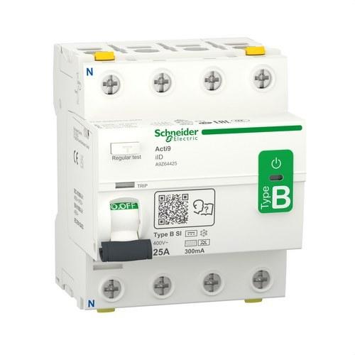 Diferencial Schneider Electric Acti9 iID 4P 25A 300mA B-SI com referência A9Z64425 à marca SCHNEIDER ELECTRIC