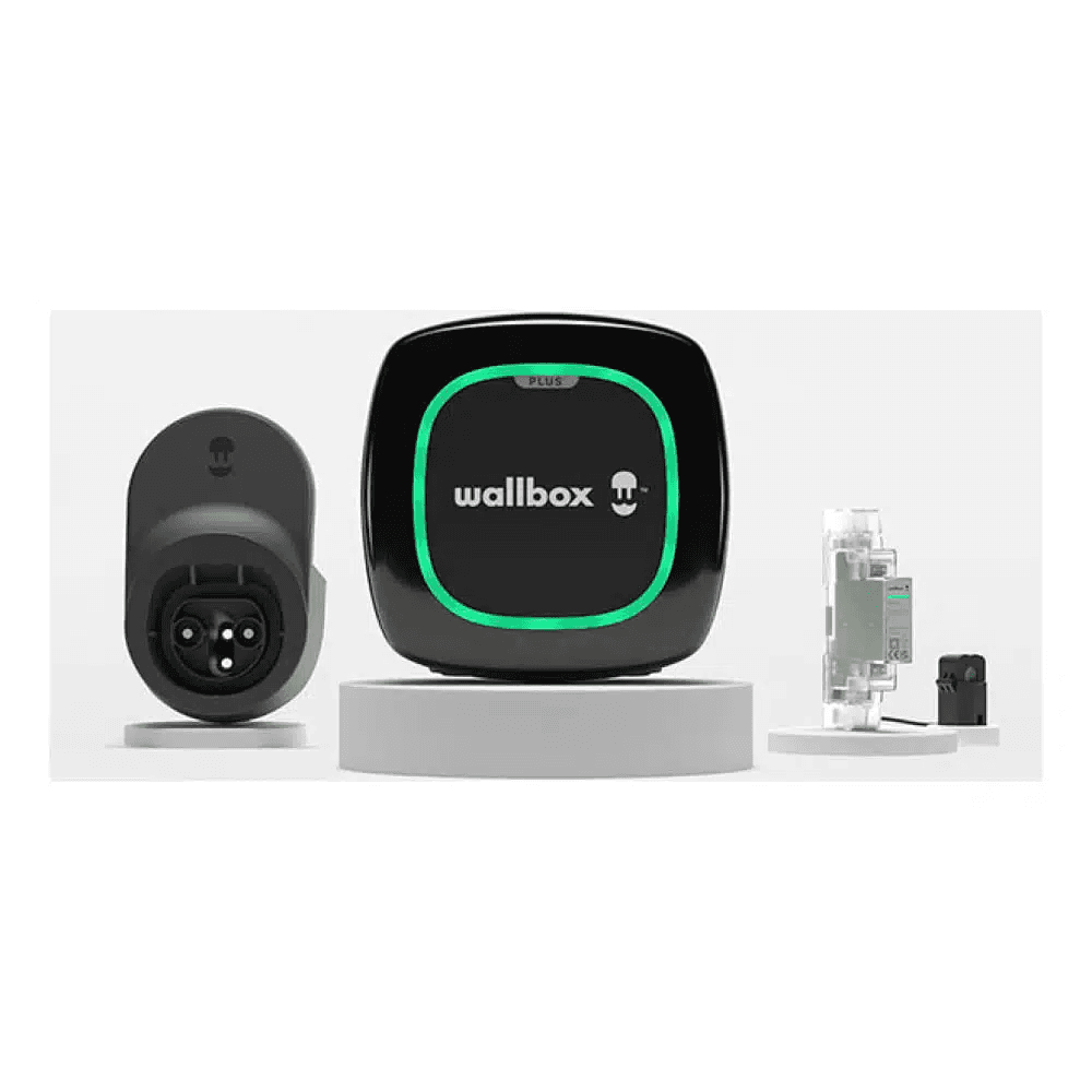 Kit carregador carro elétrico monofásico 7,4 kW + medidor de energia + Cabo Dock + Mangueira 5 metros Tipo 2 Wallbox Pulsar Max com referência K1PLP4-0-2-2-9-002 à marca WALLBOX