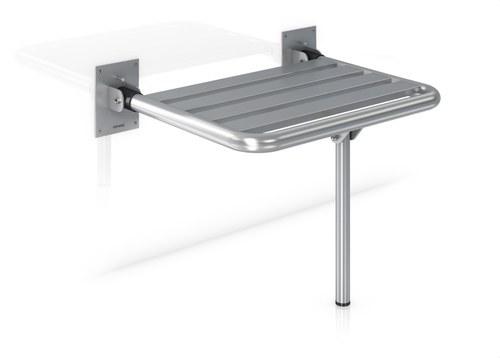 Foldable Seat with Leg for Bathrooms and Showers Satin Stainless Steel with reference GW11 24 04 01 from the brand GENWEC