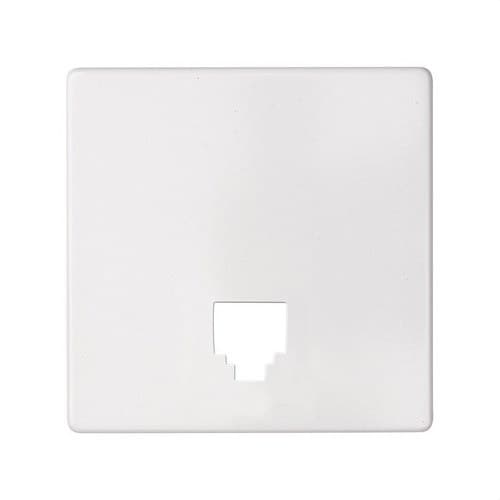 Plate for telephone sockets with RJ11 and RJ12 connectors white Simon 82 with reference 82062-60 from the brand SIMON
