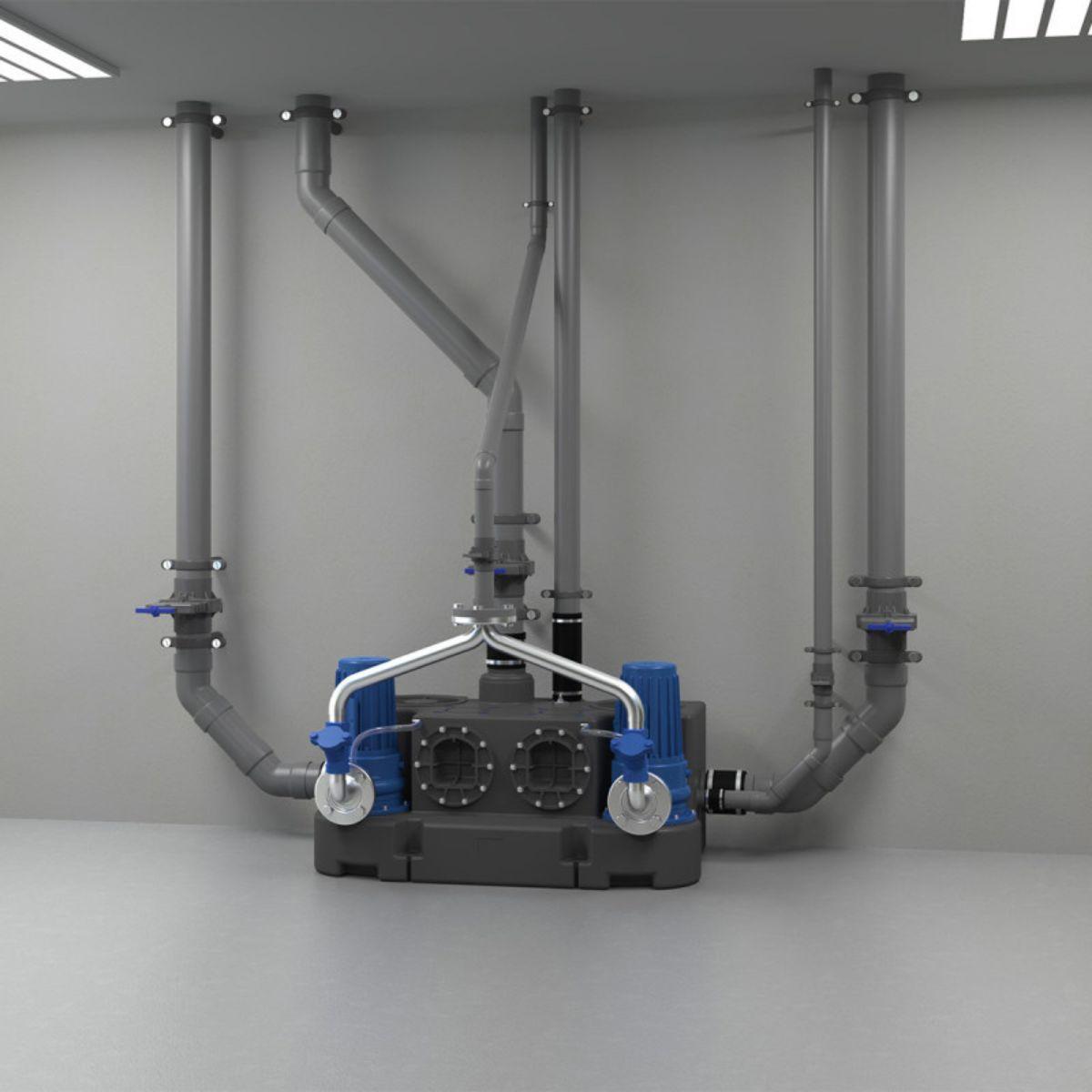 Estação de bombeamento trifásica SFA Sanicubic 2 GR SE71.3 T com referência 04CUB2GR13T à marca SFA SANITRIT