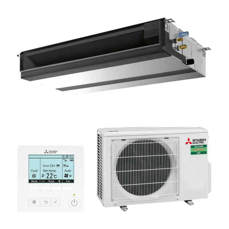Ar condicionado duto Mitsubishi Electric MGPEZ-35VJA 3,6 kW 12000 BTU com referência MGPEZ-35VJA à marca MITSUBISHI