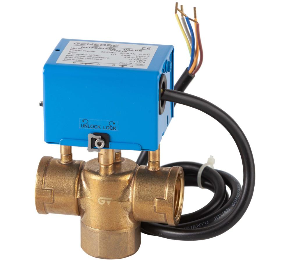 Válvula motorizada-zona 3 vias com cabo de 5 fios 1/2" com referência 4793 04 à marca GENEBRE