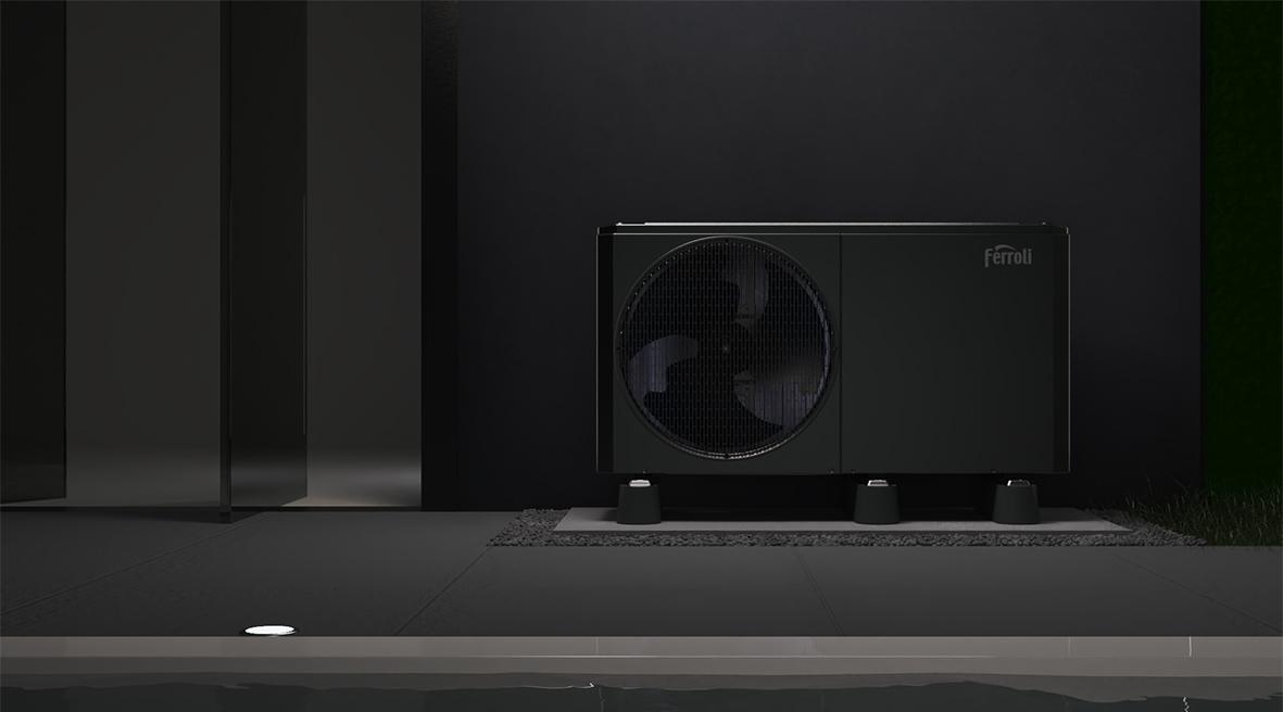 Bomba de calor aerotérmica monobloco R290 Ferroli OMNIA Life M 16 kW com controle com referência 4B4770169 à marca FERROLI