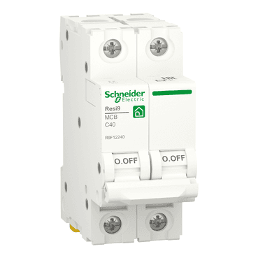 Magnetotérmico Resi9 2P 40 A 6000 A 230 V com referência R9F12240 à marca SCHNEIDER ELECTRIC