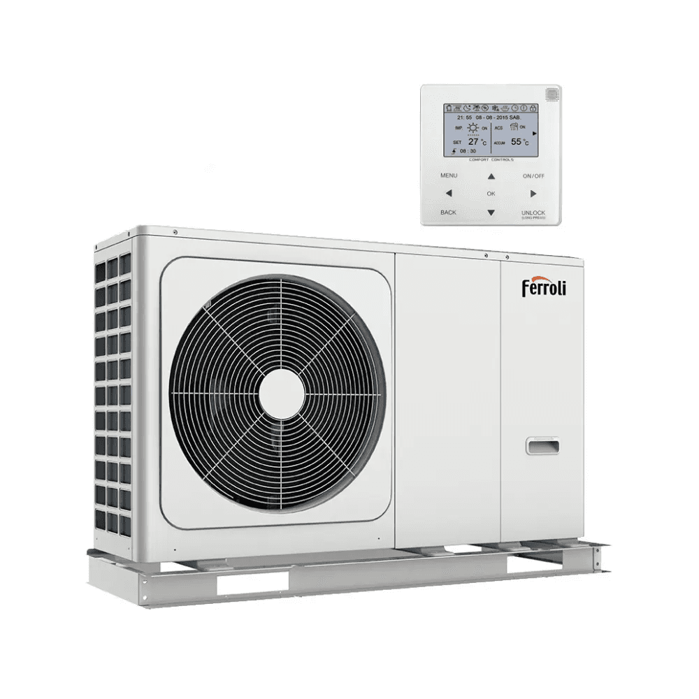 Bomba de calor aerotérmica monobloco Ferroli OMNIA M 3.2 12 kW com referência 2CP000EF à marca FERROLI