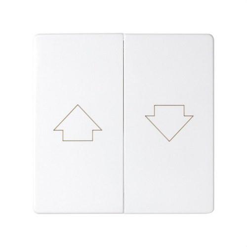 Tecla dupla para mecanismo de estores com enclavamento de segurança branco Simon 82 com referência 82028-30 à marca SIMON