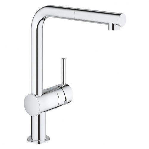 Torneira de cozinha monocomando com bica extensível Minta XL cromado com referência 32168000 à marca GROHE