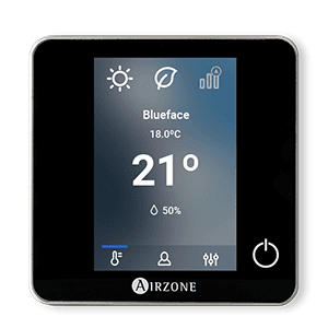 Termostato com fio Airzone Blueface Zero preto com referência AZCE6BLUEZEROCN à marca AIRZONE