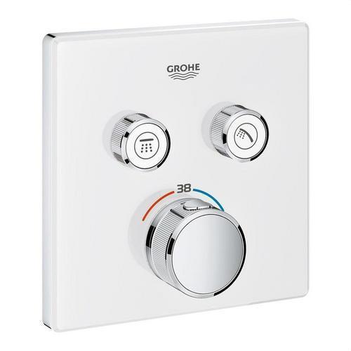 Termóstato embutido com 2 manípulos Grohtherm SmartControl - Cromado/Moon White com referência 29156LS0 à marca GROHE