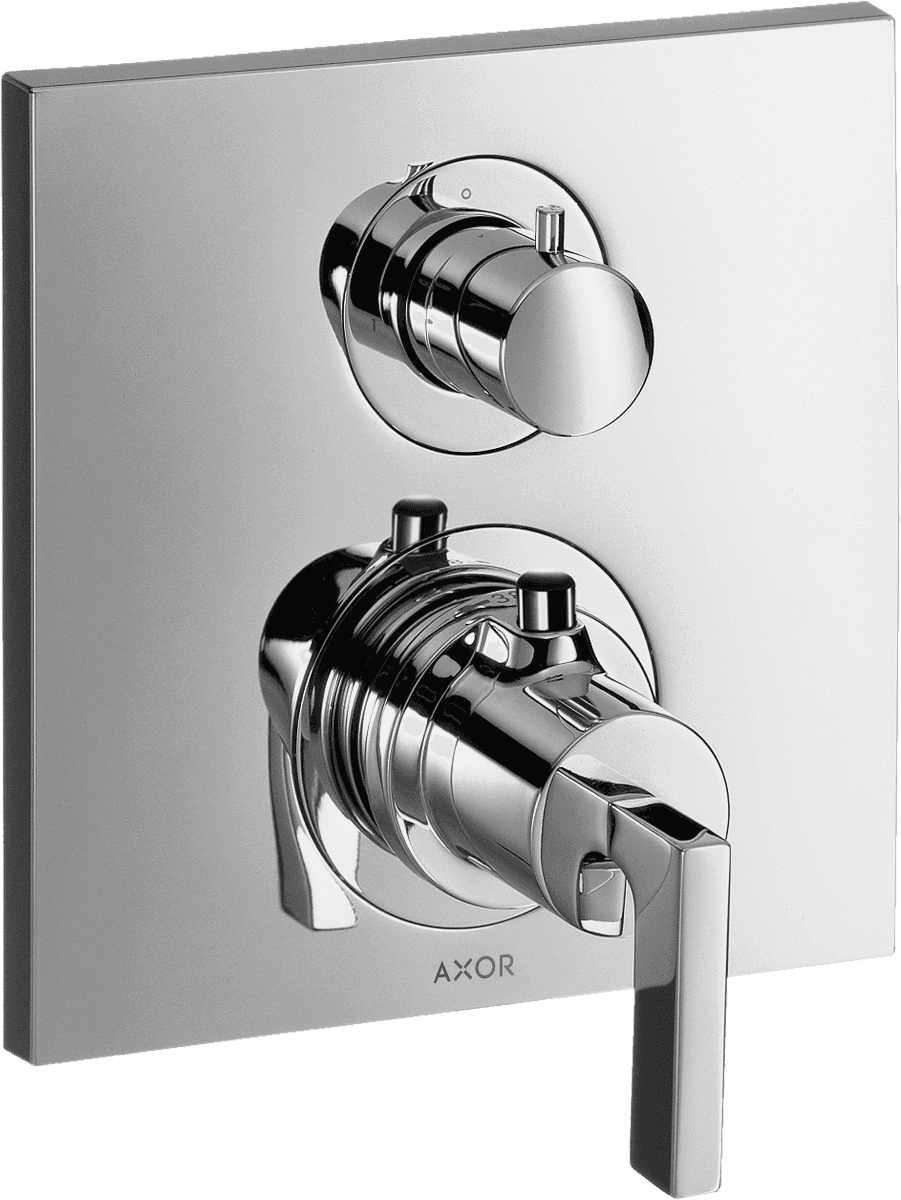 Misturadora de chuveiro embutida termostática AXOR Citterio cromo com referência 39720000 da marca HANSGROHE